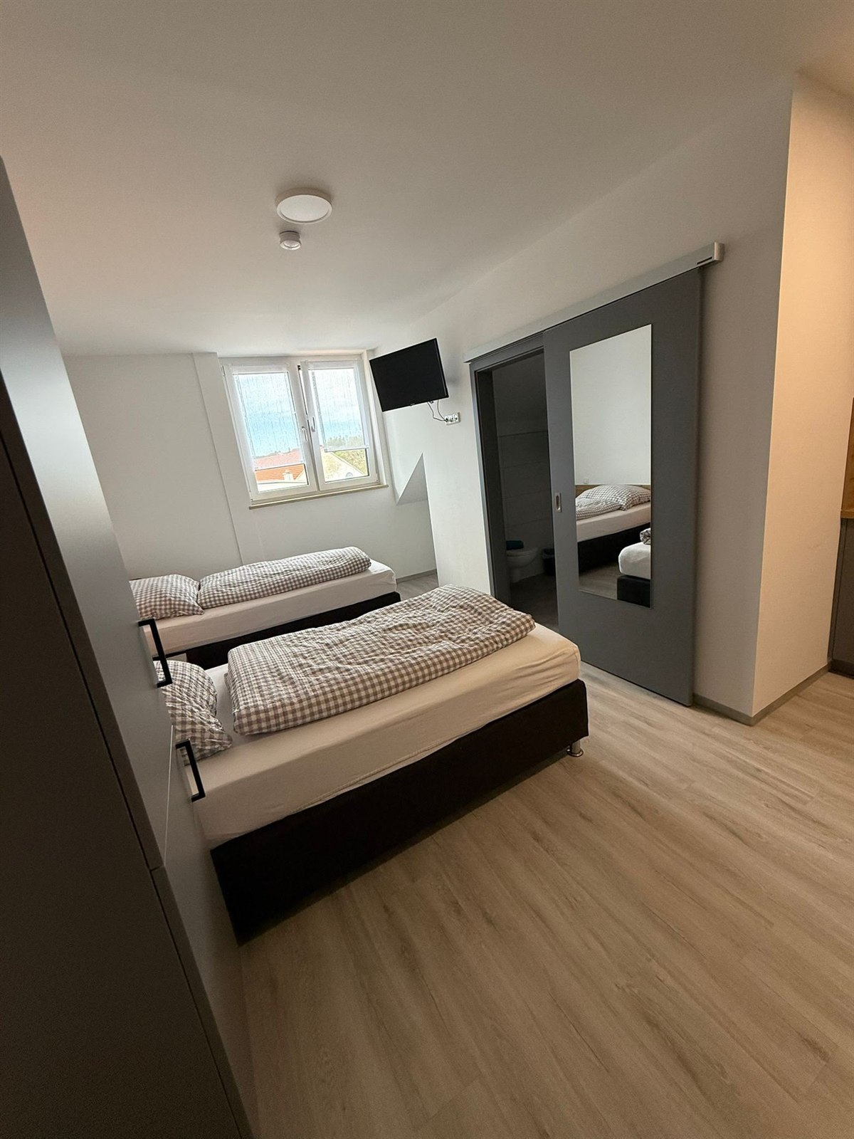 Apartment mit zwei Einzelbetten
